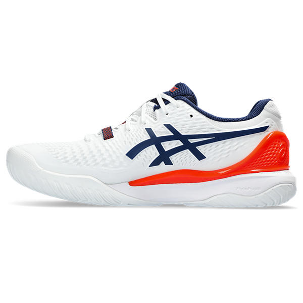 Asics men's gel-resolution 8 tennis shoes peacoat and white best sale