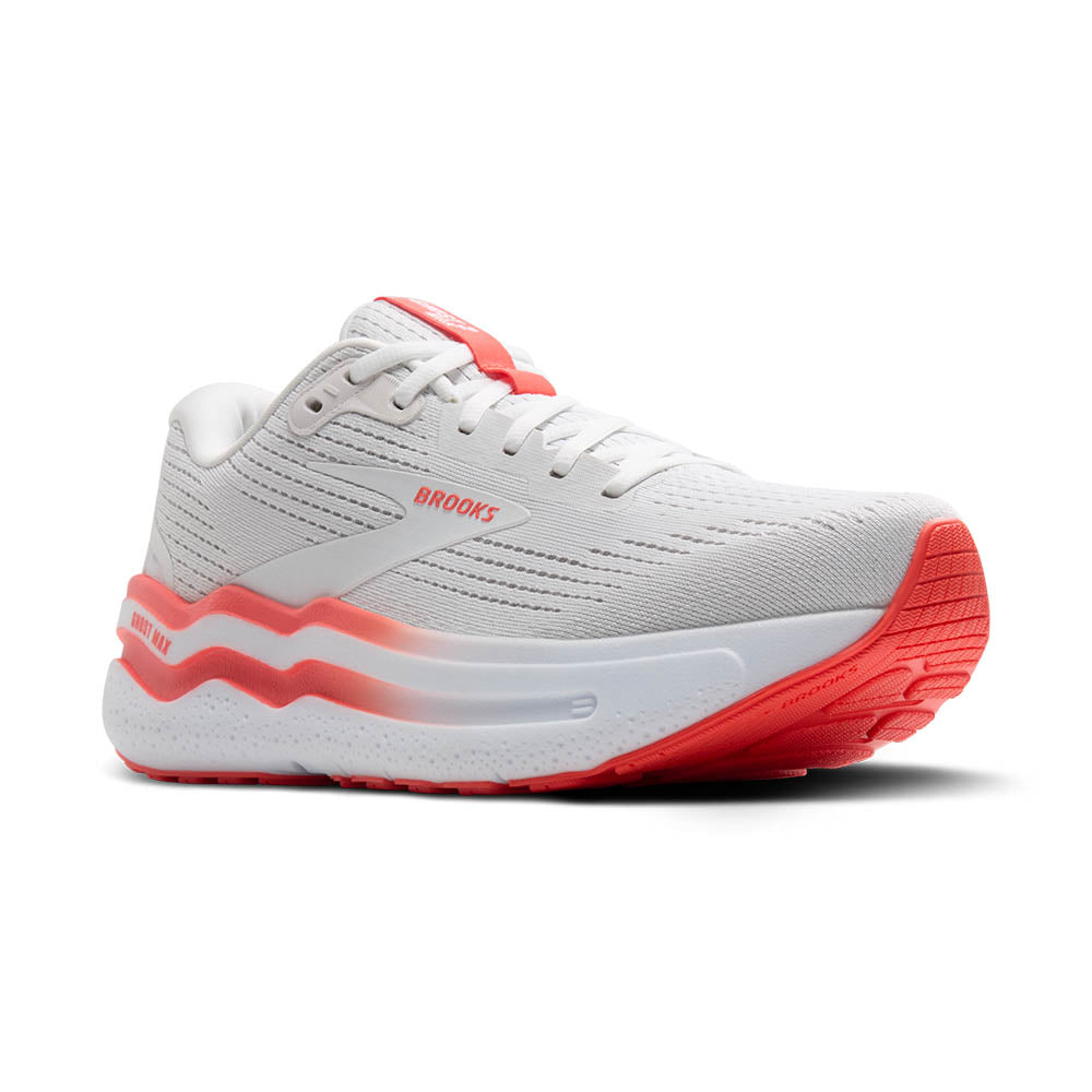 Brooks Ghost Max 2 White/Hot Coral