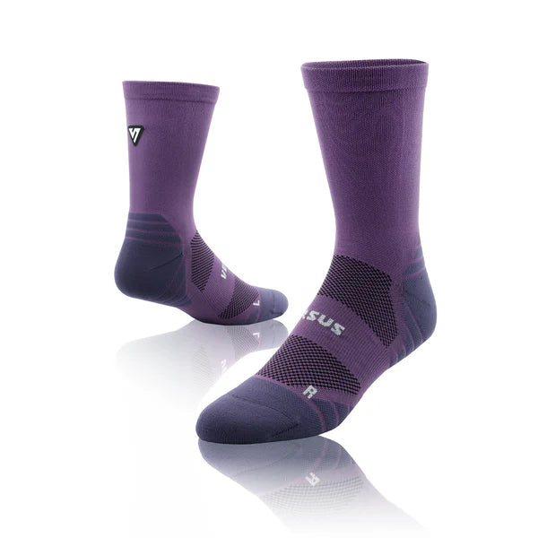 Versus Classic Plum Active Crew Tab Socks