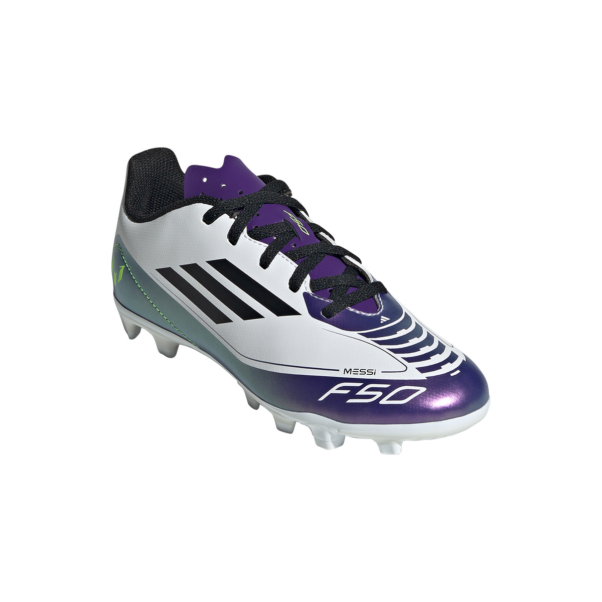 Adidas F50 Club Messi Multi-Ground Soccer Cleats JR Cloud White