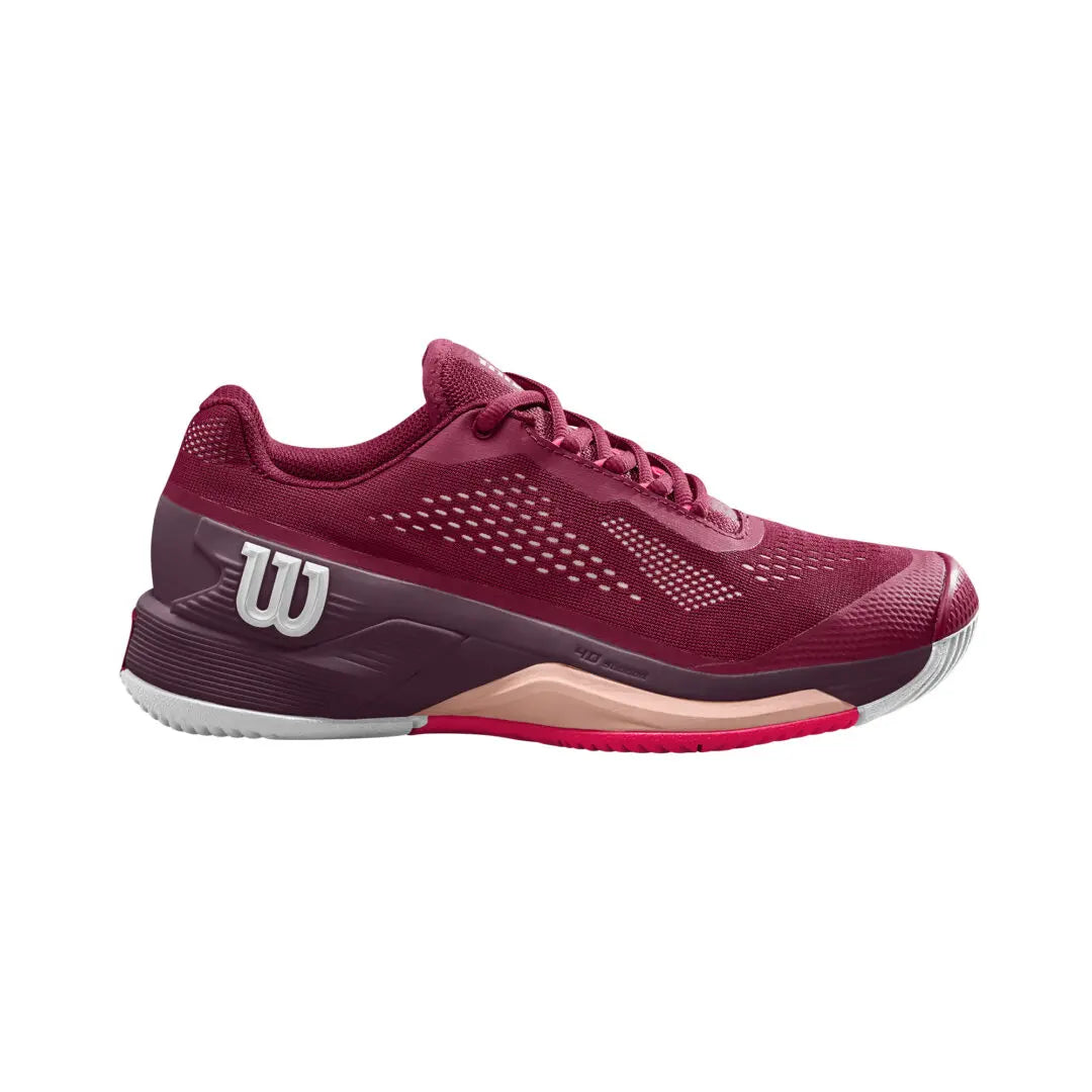 Wilson Rush Pro 4.0 Beet Red / White / Tropical Peach Tennis Shoe Women