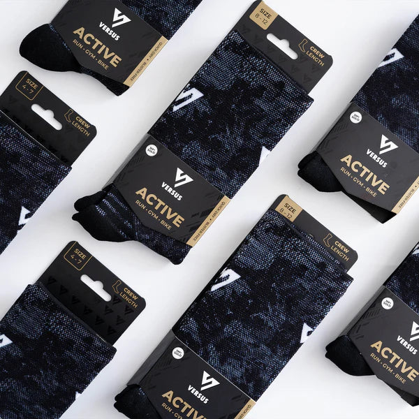 Versus Black Viper Active Crew Socks